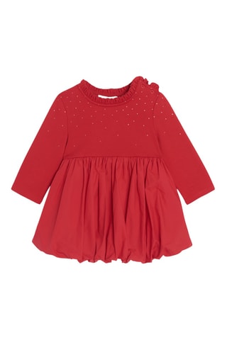 Vestido bimateria - Rojo
