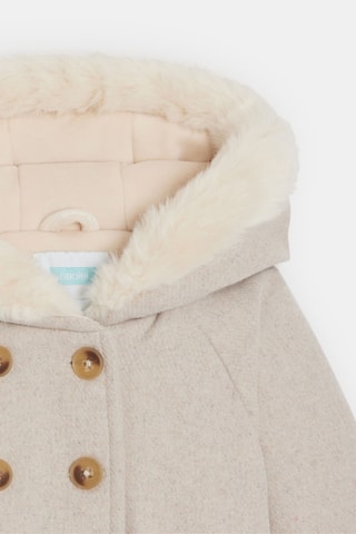Abrigo con capucha - Beige jaspeado