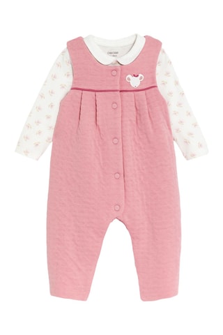 Body y mono - Rosa y blanco