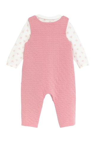 Body y mono - Rosa y blanco