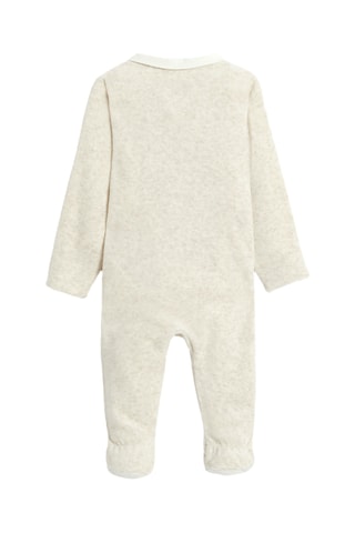 Pelele de terciopelo - Beige jaspeado