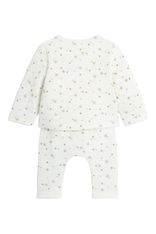 Conjunto de 3 piezas - Beige y blanco
