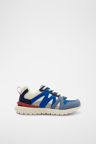 Zapatillas de piel de serraje - Azul