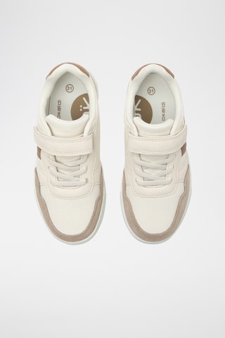 Zapatillas de piel de serraje - Beige