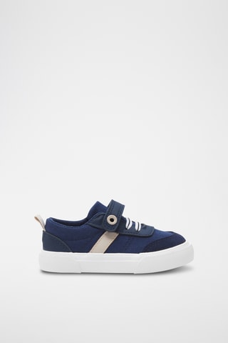 Zapatillas de piel de serraje - Azul marino