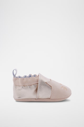 Patucos de piel de serraje - Rosa