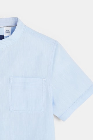 Camisa de lino - Celeste