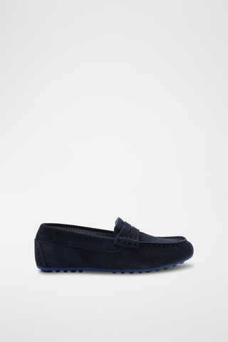 Mocasines de nobuk - Azul marino