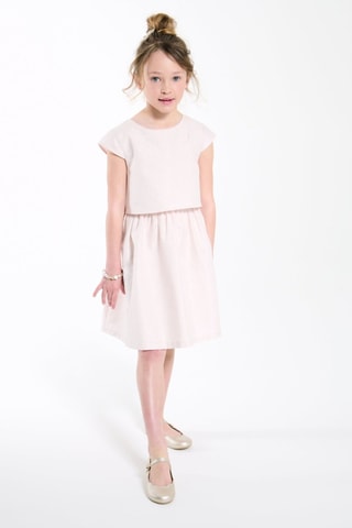 Vestido combinado - Rosa empolvado - Okaïdi