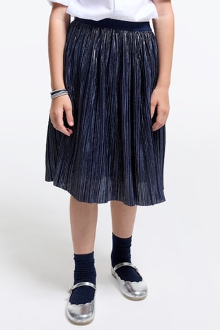 Falda plisada - Azul marino - Okaïdi
