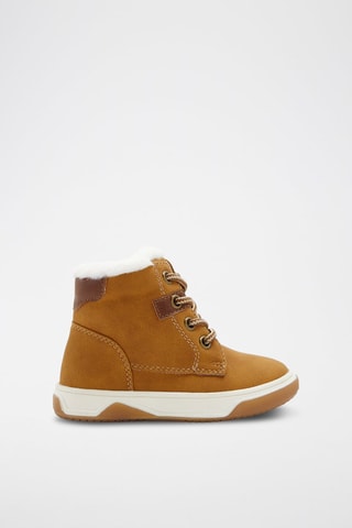 Botines forrados altos de piel - Marrón - Obaïbi