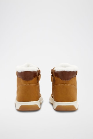 Botines forrados altos de piel - Marrón - Obaïbi