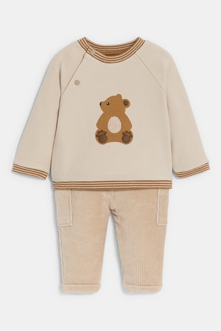 Sudadera y pantalón de terciopelo - Marrón - Obaïbi