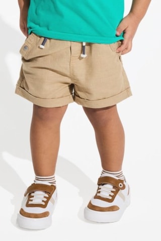 Short de lino - Beige - Obaibi