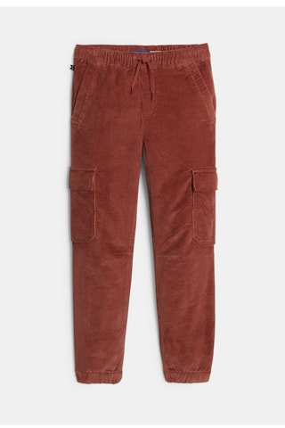 Pantalón cargo de pana - Rojo teja - Okaïdi