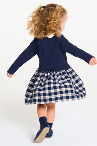 Vestido combinado - Azul marino - Obaïbi