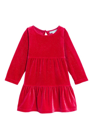 Vestido de terciopelo - Rojo - Obaïbi