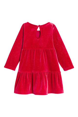 Vestido de terciopelo - Rojo - Obaïbi