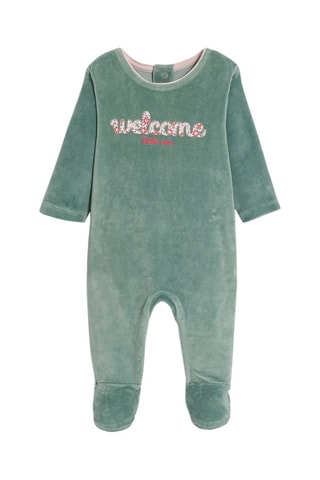 Pelele de terciopelo - Verde oscuro - Obaïbi
