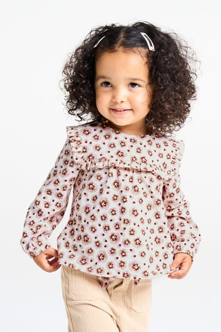Blusa - Beige y blanco - Obaïbi