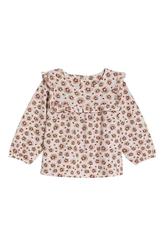 Blusa - Beige y blanco - Obaïbi