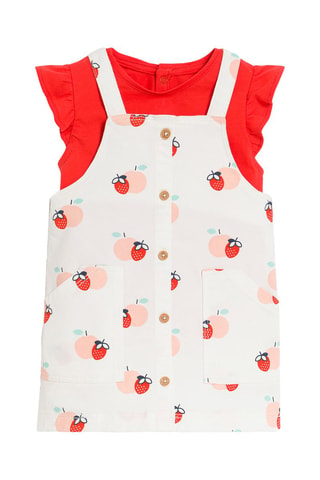 Camiseta y pichi - Blanco y rojo - Obaïbi