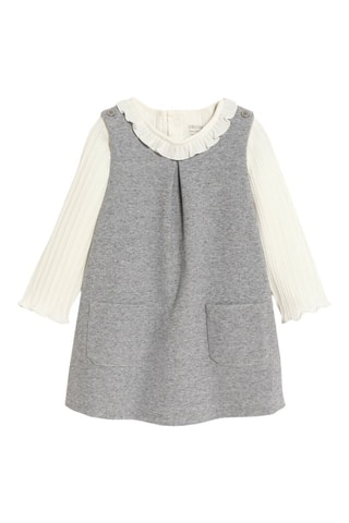 Vestido y camiseta - Gris y blanco - Obaïbi