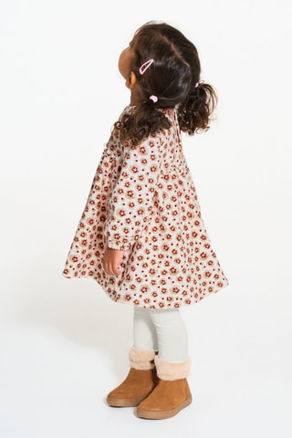 Vestido y leggings - Beige y blanco - Obaïbi