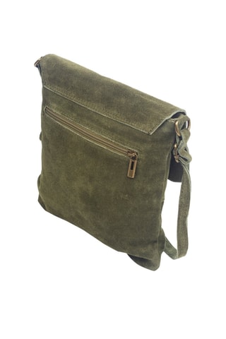 Mala a tiracolo em nobuck Verde e dourado - Verde e dourado