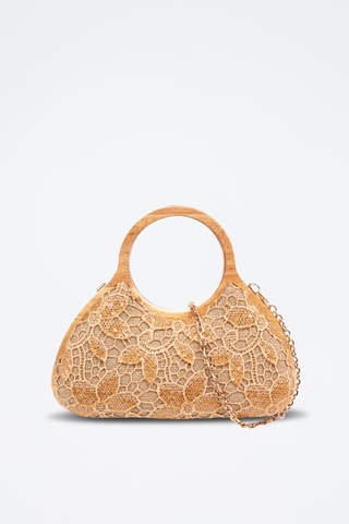 Pochette en bois et jute - Kaki