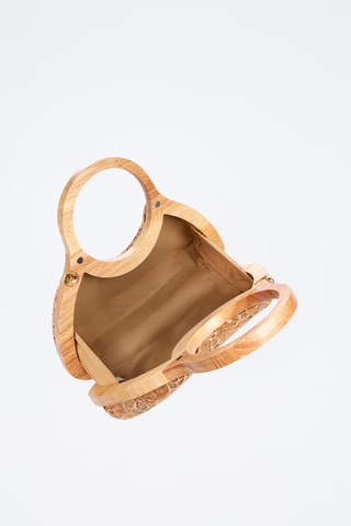 Pochette en bois et jute - Kaki