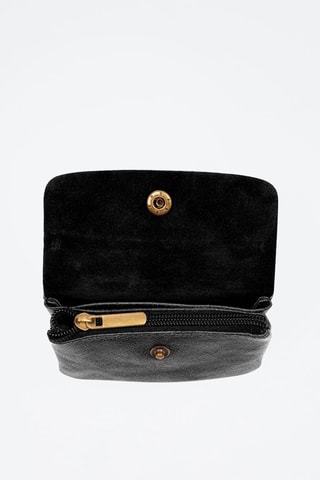 Porta-moedas de nobuck  Preto - Preto