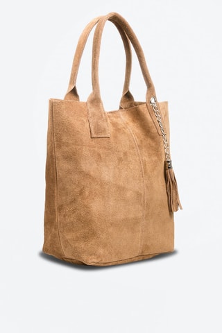 Mala shopper em couro Bege - Firenze Artegiani - Toupeira