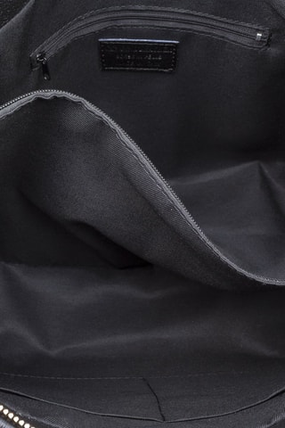 Mala shopper em couro Preto  - Dourado e preto