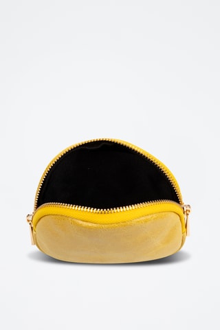 Porta-moedas em couro - Amarelo