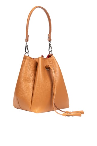 Mala bucket de couro Castanho - Firenze Artegiani - Castanho