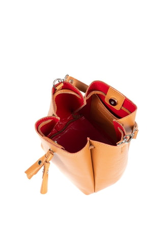 Mala bucket de couro Castanho - Firenze Artegiani - Castanho