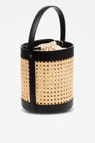 Mala bucket em couro Apiro Preto - Preto