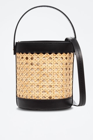 Mala bucket em couro Apice Preto - Preto