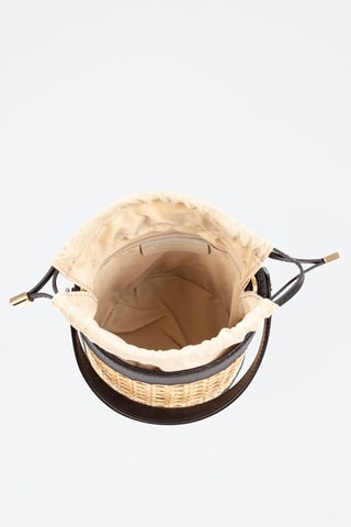 Mala bucket em couro Apice Preto - Preto