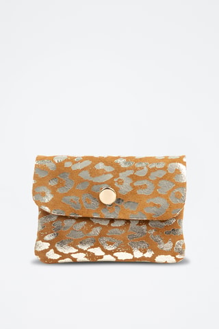 Porta-moedas em couro - Camel