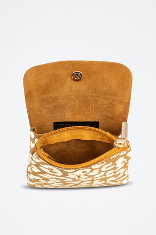 Porta-moedas em couro - Camel
