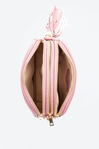 Mala a tiracolo em couro 
Rosa - Firenze Artegiani - Branco, bege e rosa