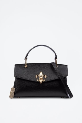 Mala de couro Balestrino - Preto - Preto e dourado
