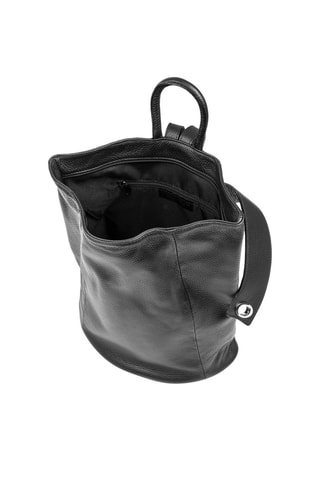 Mochila em couro Preto - Preto e vermelho