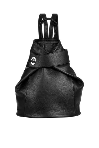 Mochila em couro Preto - Preto e vermelho