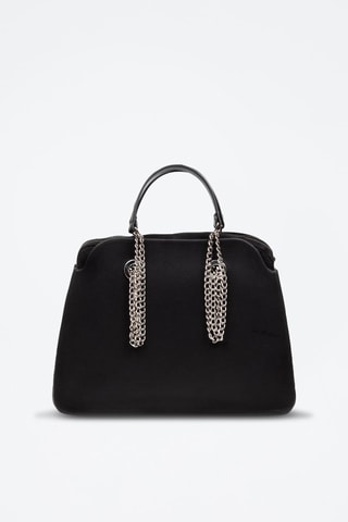 Sac porté épaule et pochette Libelulla - Noir et argenté