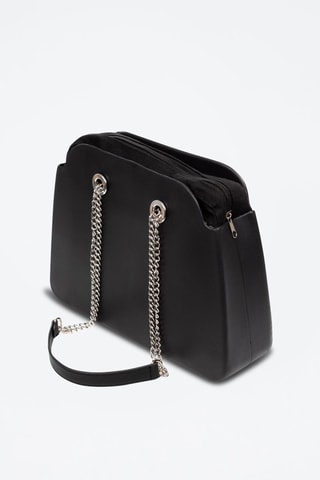 Sac porté épaule et pochette Libelulla - Noir et argenté