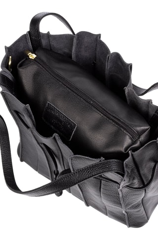 Mala bucket em couro Preto - Preto