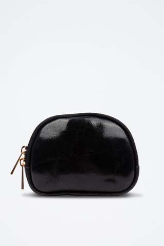 Porta-moedas em nobuck - Preto